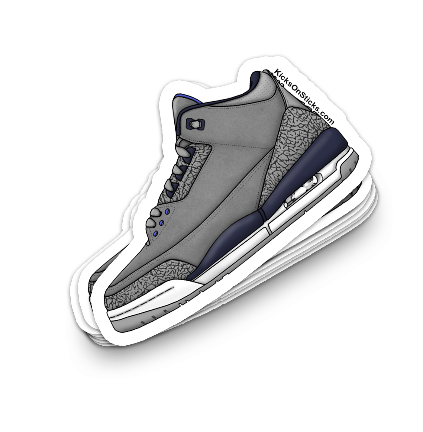 Jordan 3 "Georgetown" Sneaker Sticker