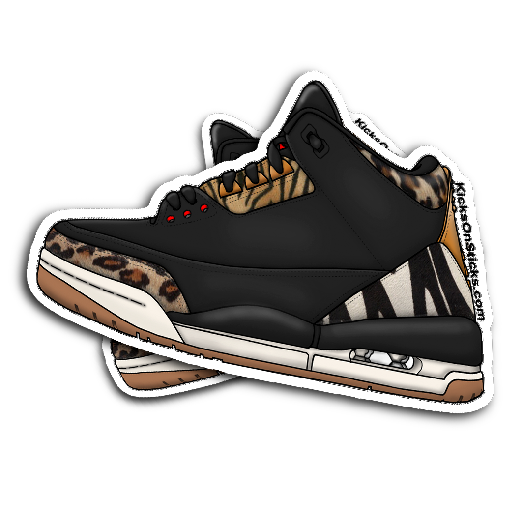 Jordan 3 "Instinct" Black Sneaker Sticker