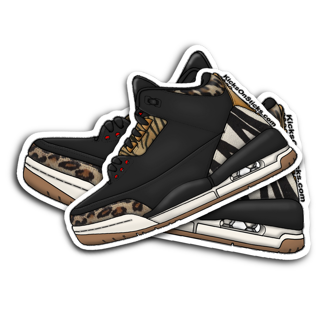Jordan 3 "Instinct" Black Sneaker Sticker