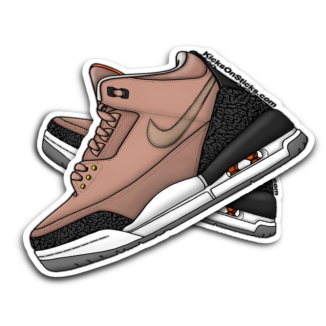Jordan 3 "JTH Bio Beige" Black Sneaker Sticker