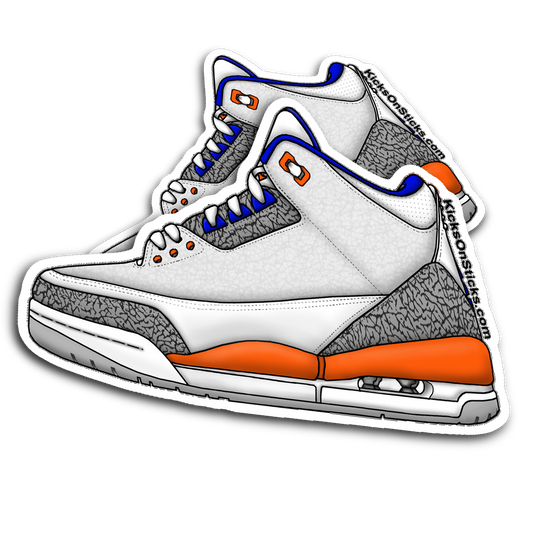 Jordan 3 "Knicks" Black Sneaker Sticker
