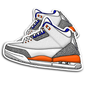 Jordan 3 Knicks Black Sneaker Sticker