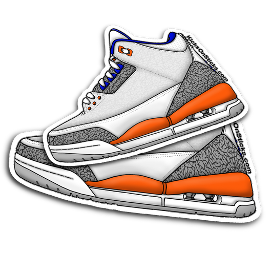 Jordan 3 "Knicks" Black Sneaker Sticker