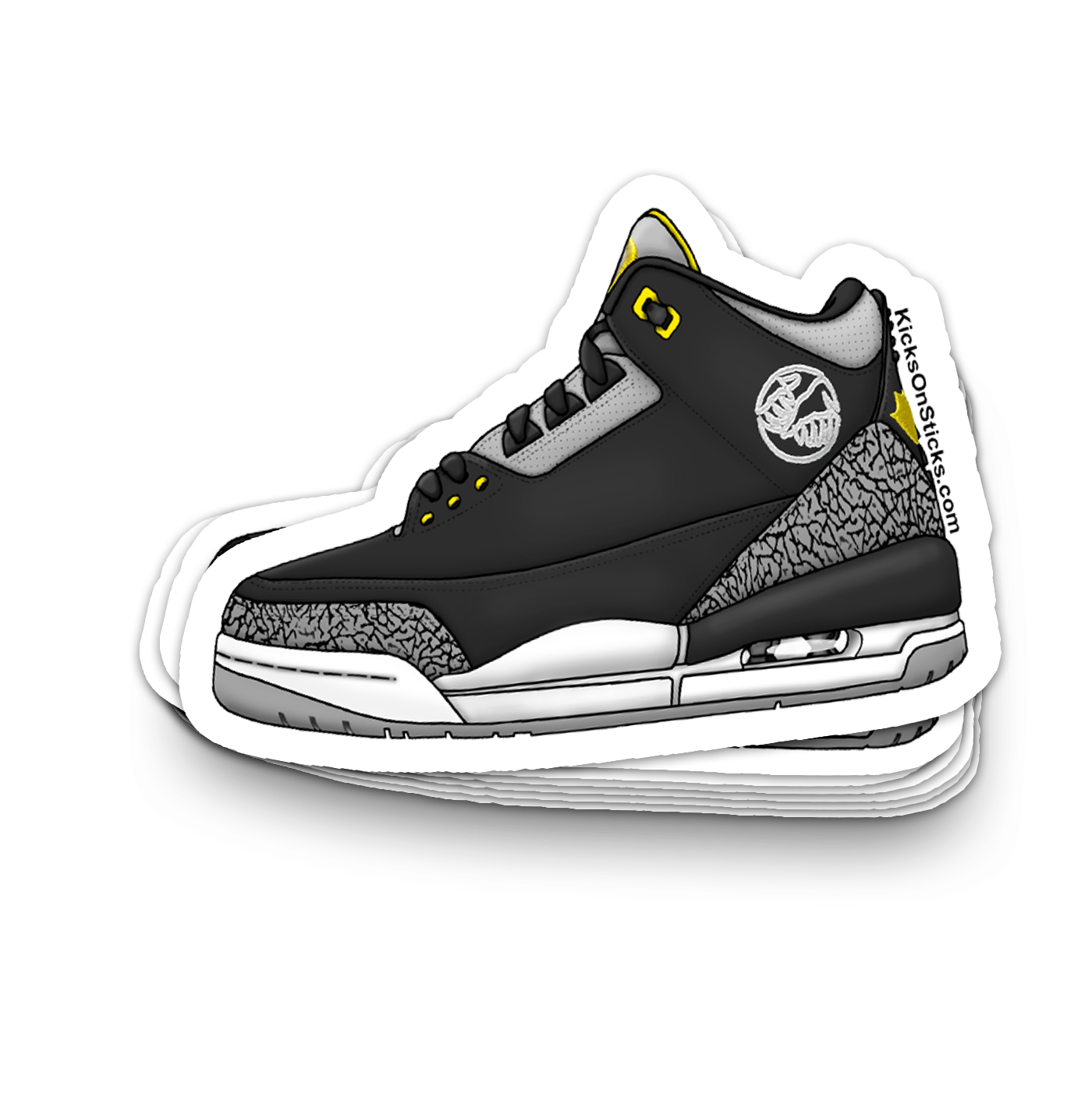 Jordan 3 "Oregon Pit Crew Black" Sneaker Sticker