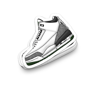 Jordan 3 "Oregon Pit Crew White" Sneaker Sticker