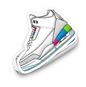 Jordan 3 "Quai 54 White" Sneaker Sticker