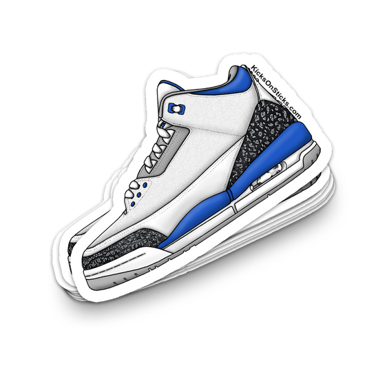 Jordan 3 "Racer Blue" Sneaker Sticker