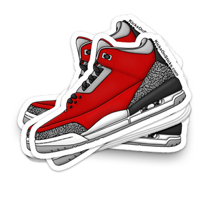 Jordan 3 "Red Cement" Sneaker Sticker