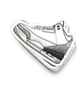 Jordan 3 "Reimagined White Cement" White Sneaker Sticker