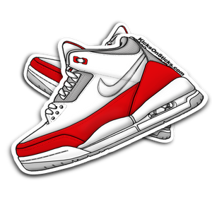 Jordan 3 "Tinker Red" Black Sneaker Sticker
