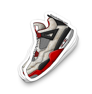 Jordan 4 "Laser Fire Red White 2005" Sneaker Sticker