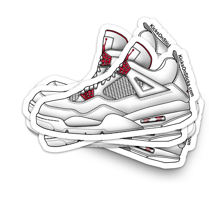 Jordan 4 "Metallic Red" Sneaker Sticker