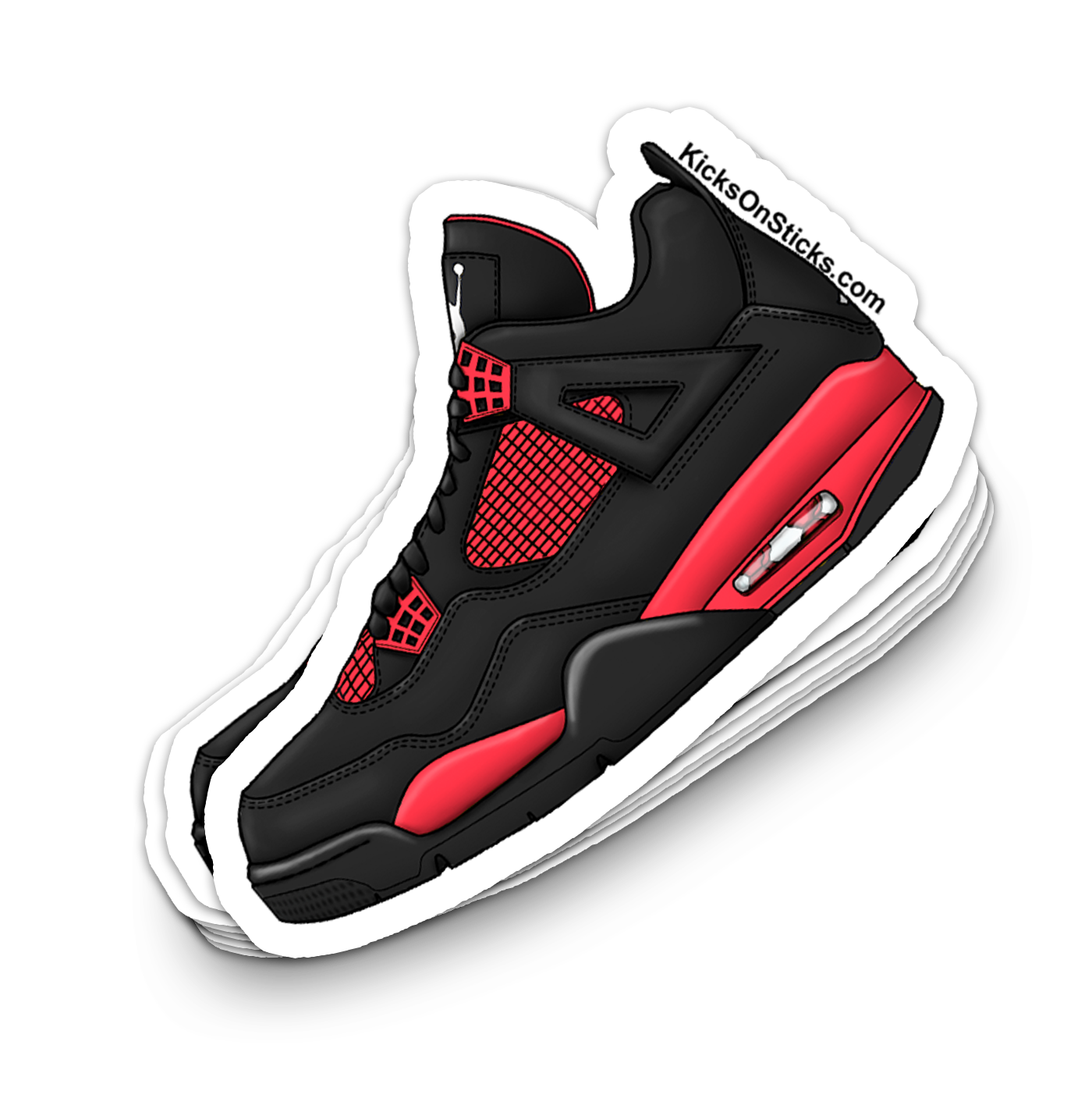 Jordan 4 "Red Thunder" Sneaker Sticker