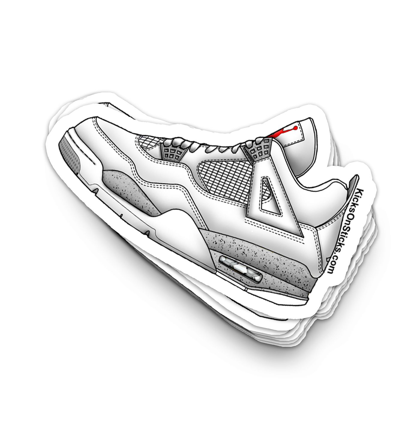 Jordan 4 "Tech Grey" Sneaker Sticker