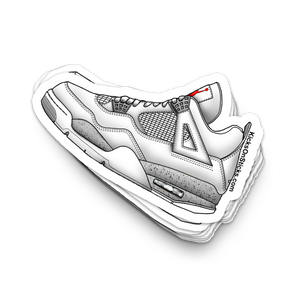 Jordan 4 "Tech Grey" Sneaker Sticker