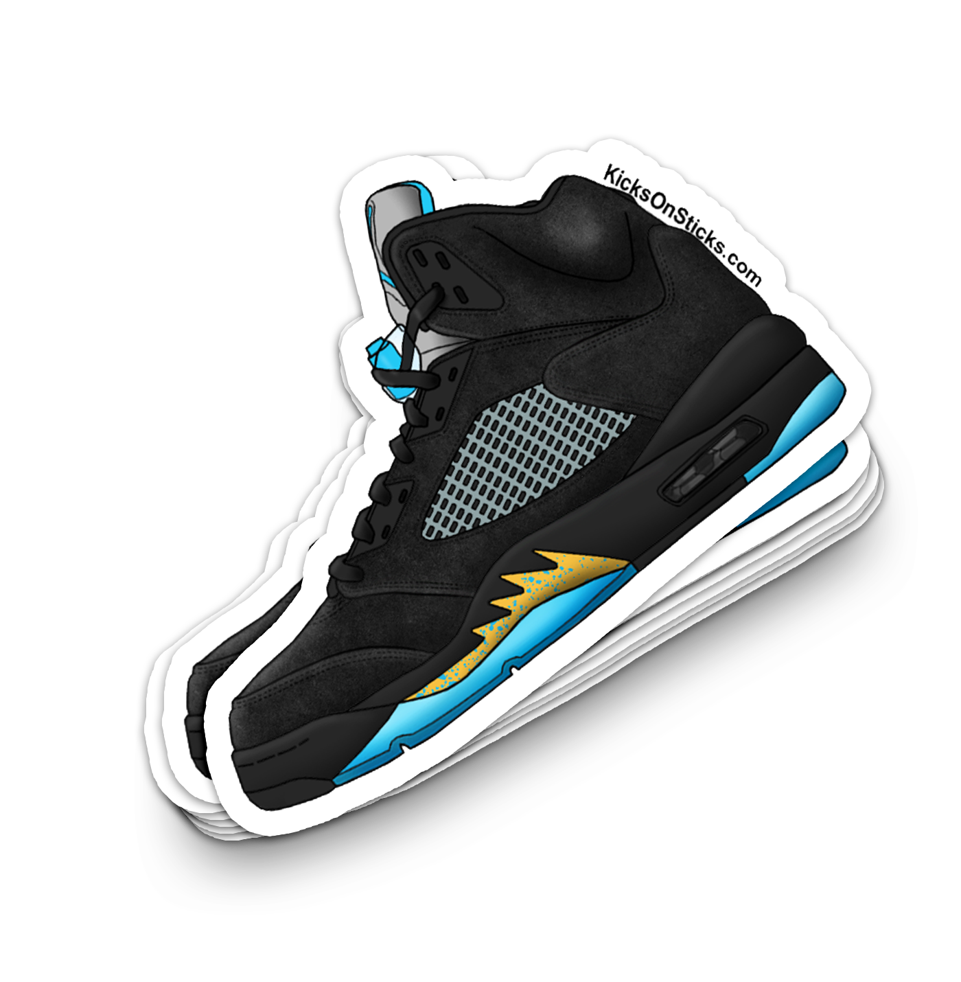 Jordan 5 "Aqua" Sneaker Sticker