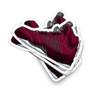 Jordan 5 "Burgundy" Sneaker Sticker