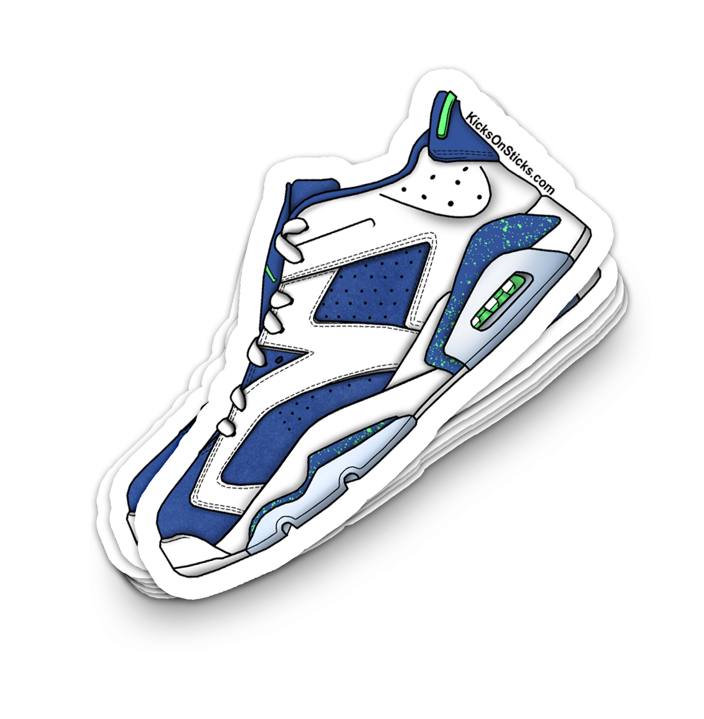 Jordan 6 Low "Ghost Green" Sneaker Sticker