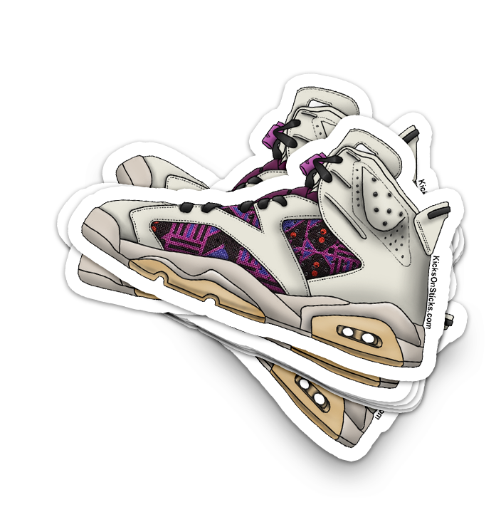 Jordan 6 "Quai 54 Purple" Sneaker Sticker