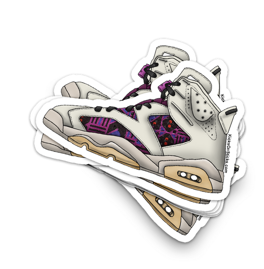 Jordan 6 "Quai 54 Purple" Sneaker Sticker