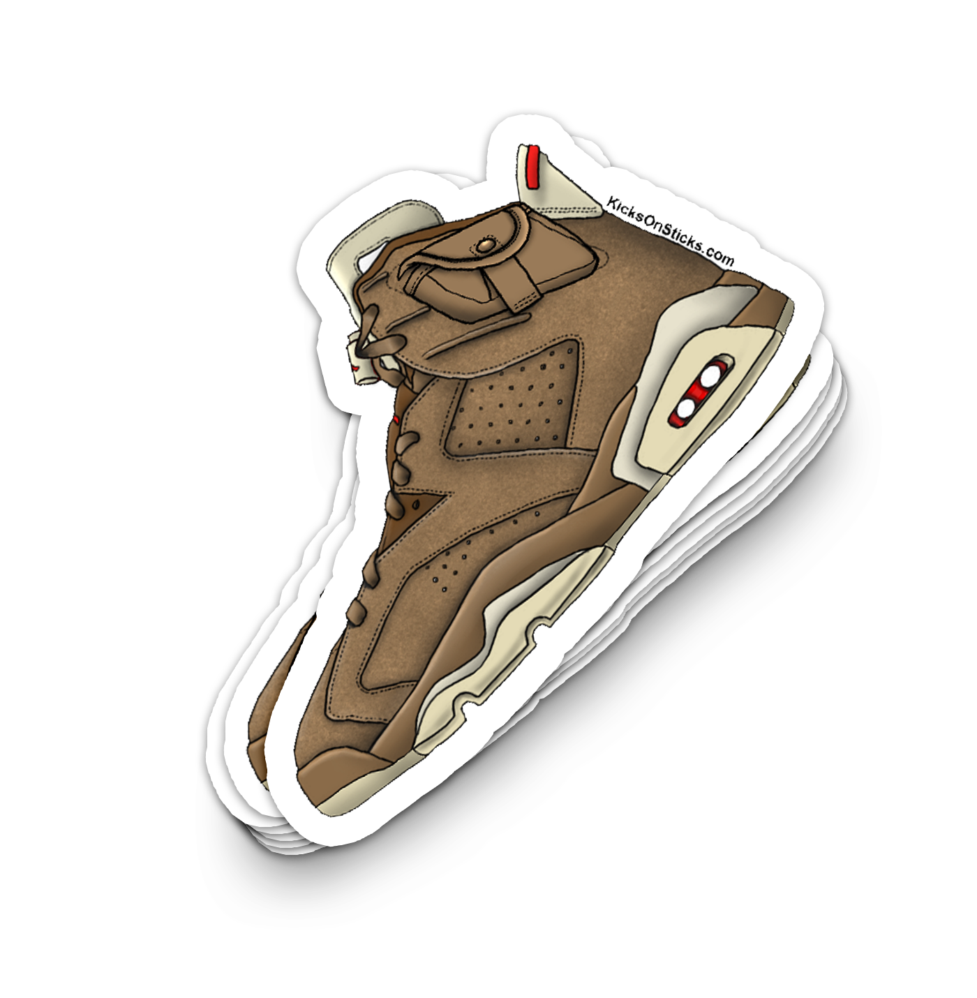 Jordan 6 "Travis Khaki" Sneaker Sticker