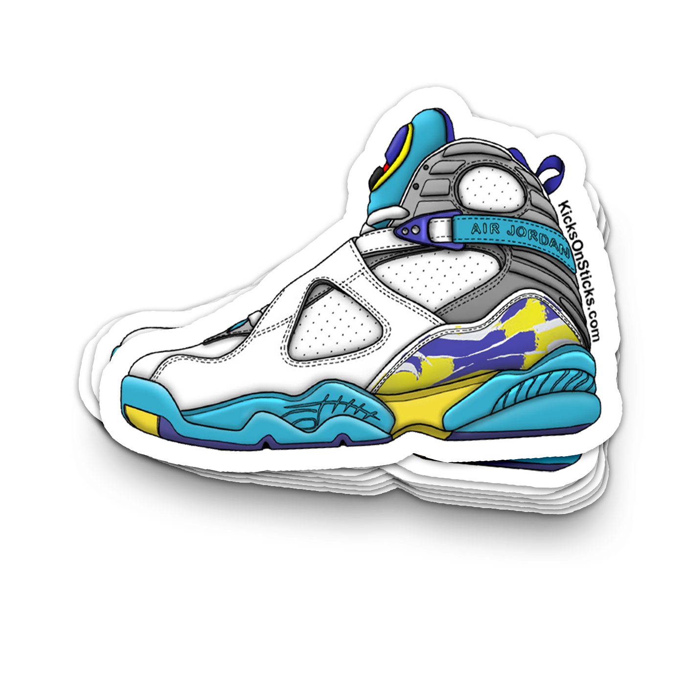 Jordan 8 "Aqua WMNS" Sneaker Sticker