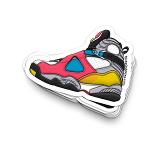 Jordan 8 "Multicolor" Sneaker Sticker