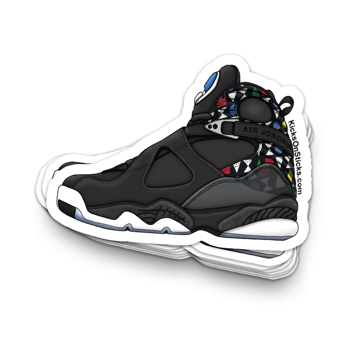 Jordan 8 Quai 54 Black Sneaker Sticker