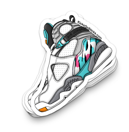 Jordan 8 "South Beach" Sneaker Sticker