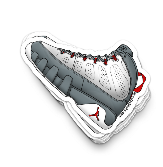 Jordan 9 "Fire Red" Sneaker Sticker