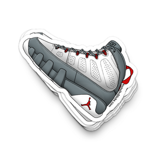 Jordan 9 "Fire Red" Sneaker Sticker