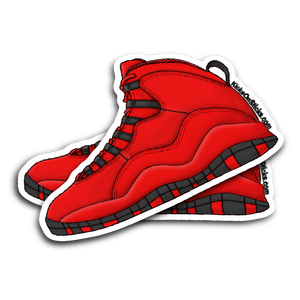 Jordan 10 Black Red Sneaker Sticker