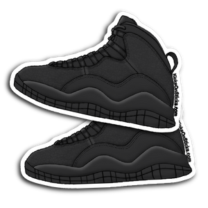 Jordan 10 "Blackout" Sneaker Sticker
