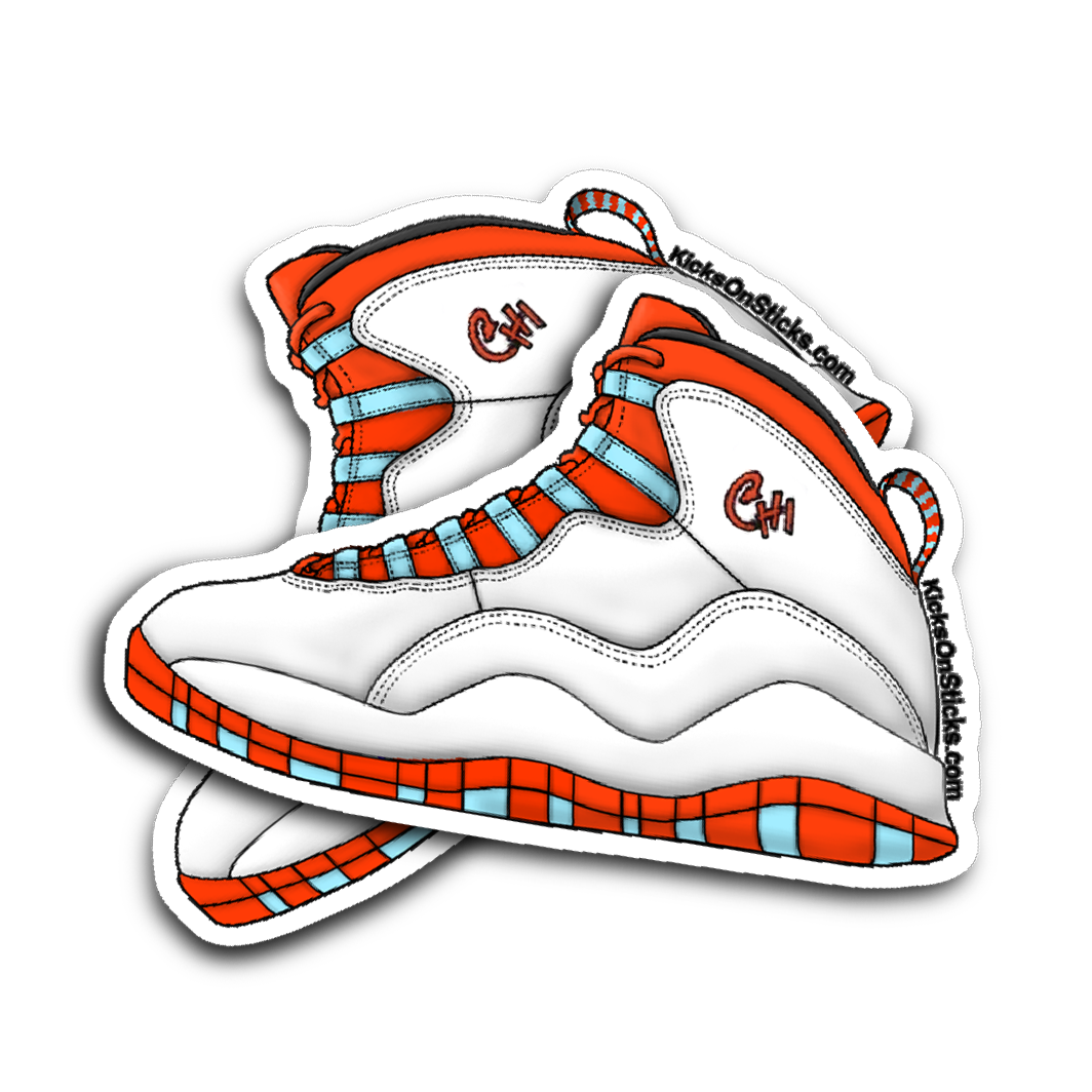 Jordan 10 "CHI" Sneaker Sticker
