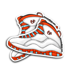 Jordan 10 "CHI" Sneaker Sticker