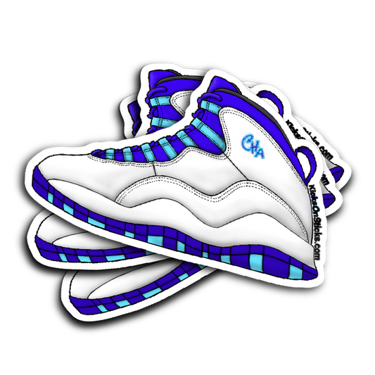 Jordan 10 "Charlotte" Sneaker Sticker