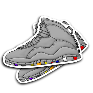 Jordan 10 "Cool Grey" Sneaker Sticker
