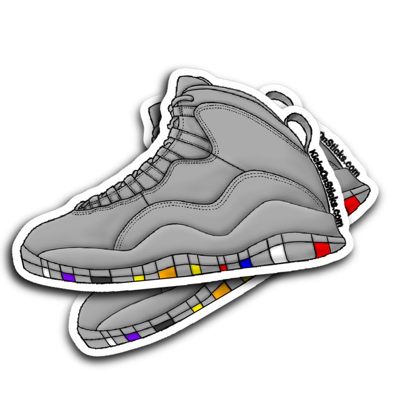 Jordan 10 Cool Grey Sneaker Sticker