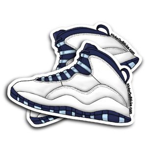 Jordan 10 "Ice Blue" Sneaker Sticker