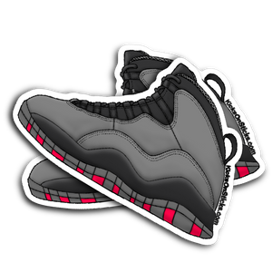 Jordan 10 "Infrared Grey" Sneaker Sticker