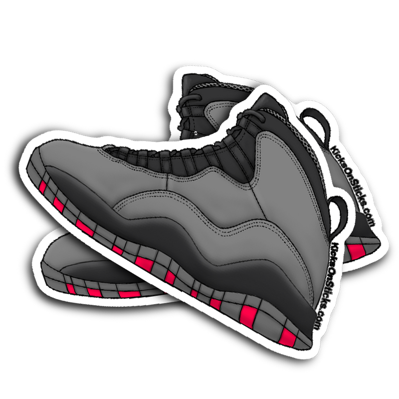 Jordan 10 Infrared Grey Sneaker Sticker