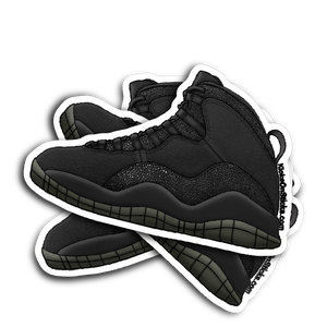 Jordan 10 "OVO" Black Sneaker Sticker