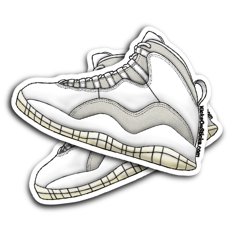 Jordan 10 OVO White Sneaker Sticker