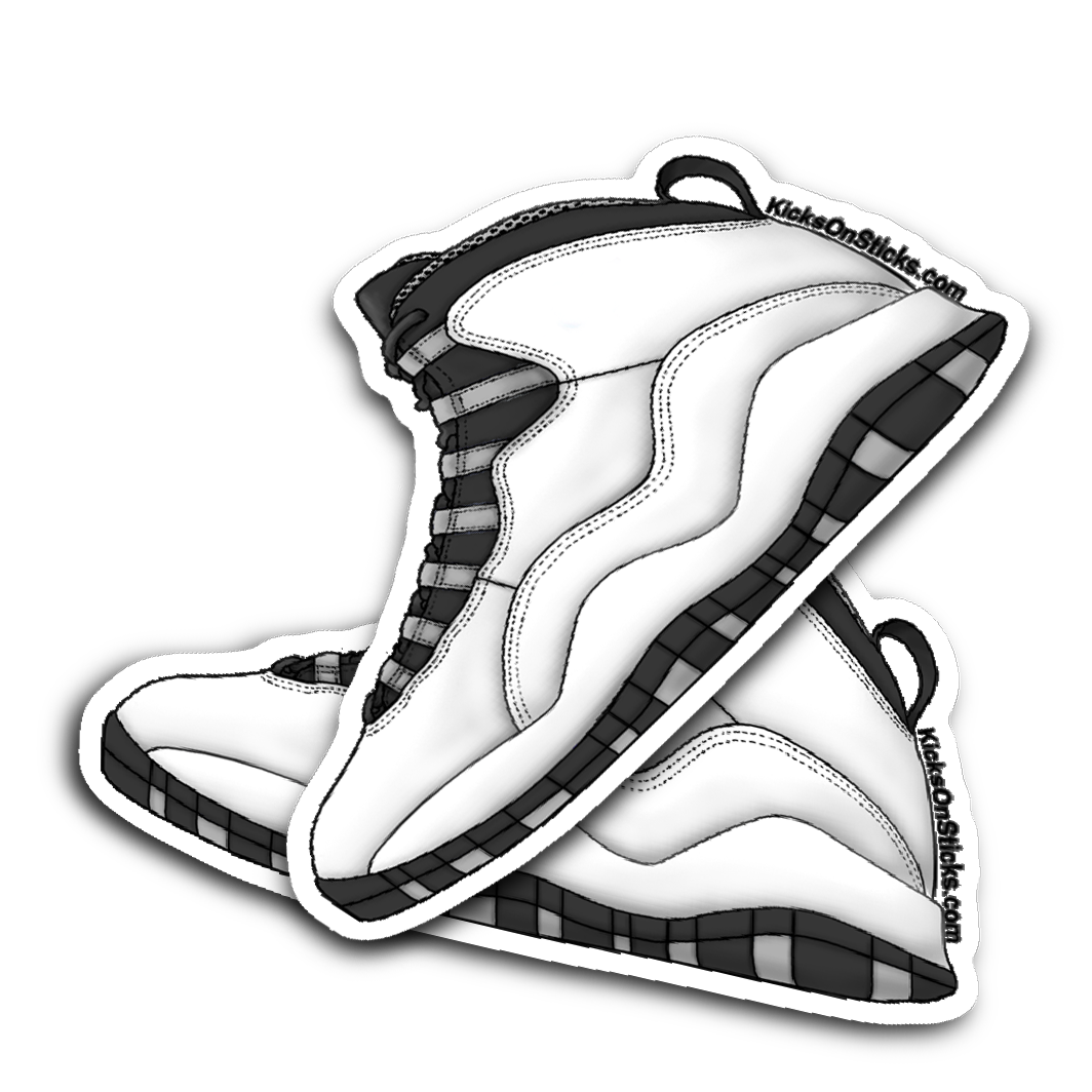 Jordan 10 "Steel" Sneaker Sticker