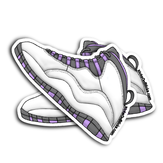 Jordan 10 "Violet' Sneaker Sticker