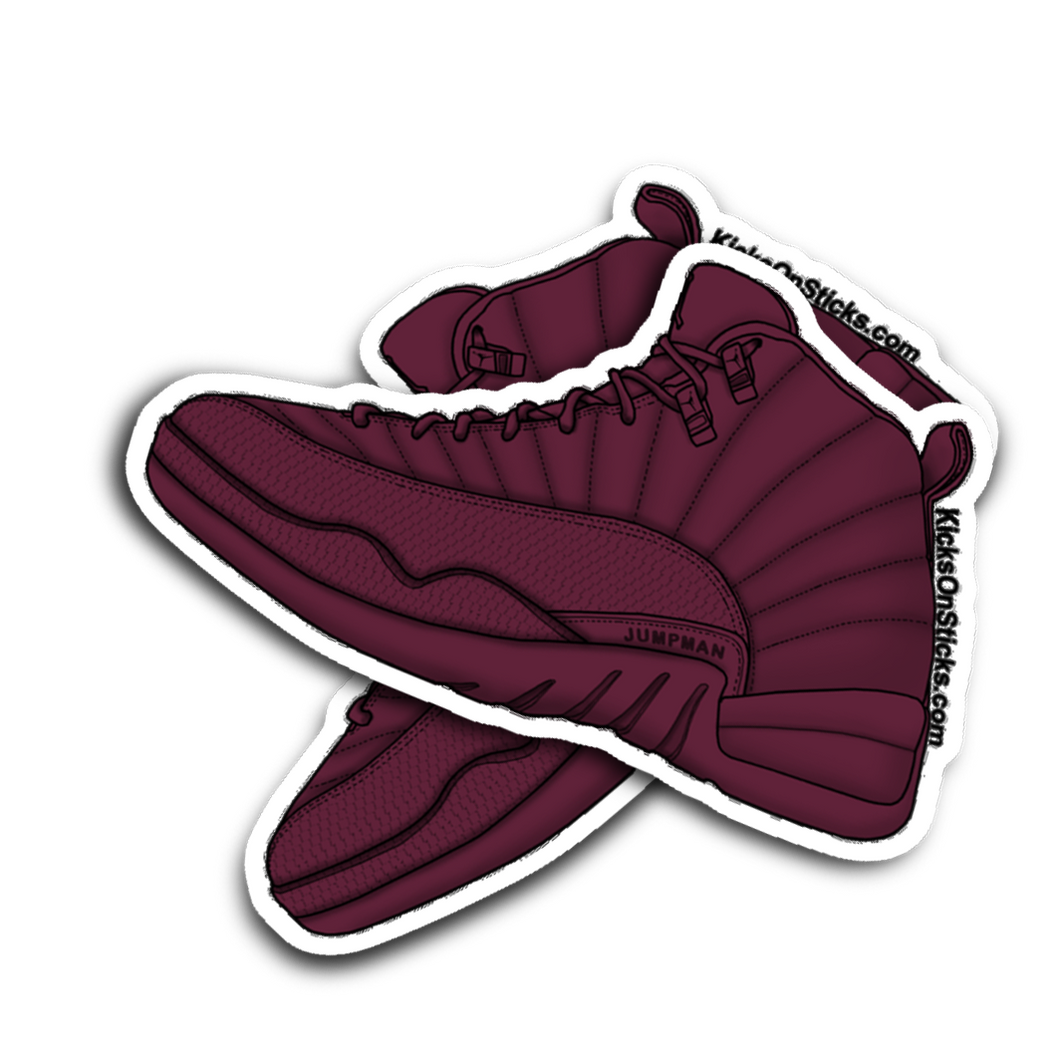 Jordan 12 PSNY Bordeaux Sneaker Sticker