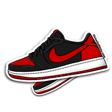 Jordan 1 Low "Bred" Sneaker Sticker