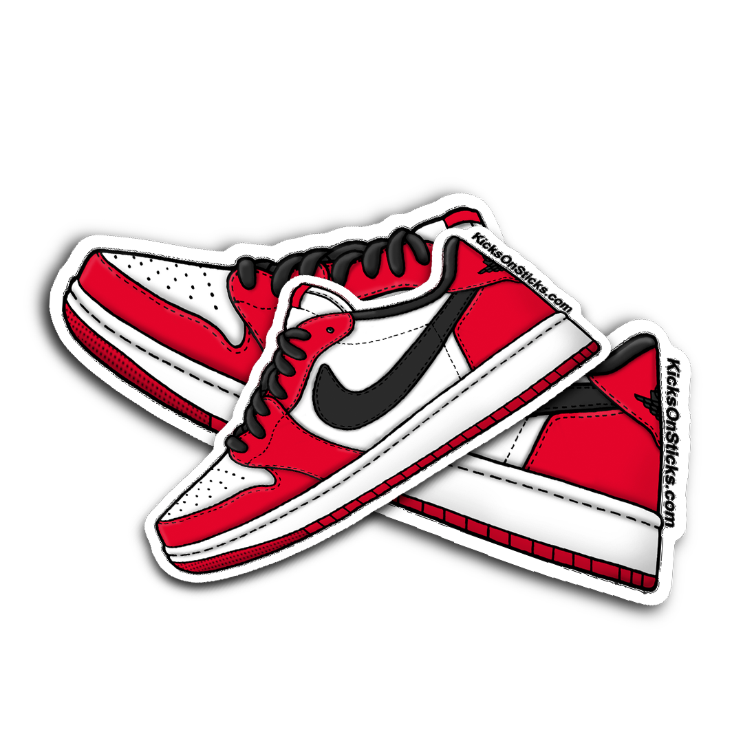 Jordan 1 Low "Chicago" Sneaker Sticker
