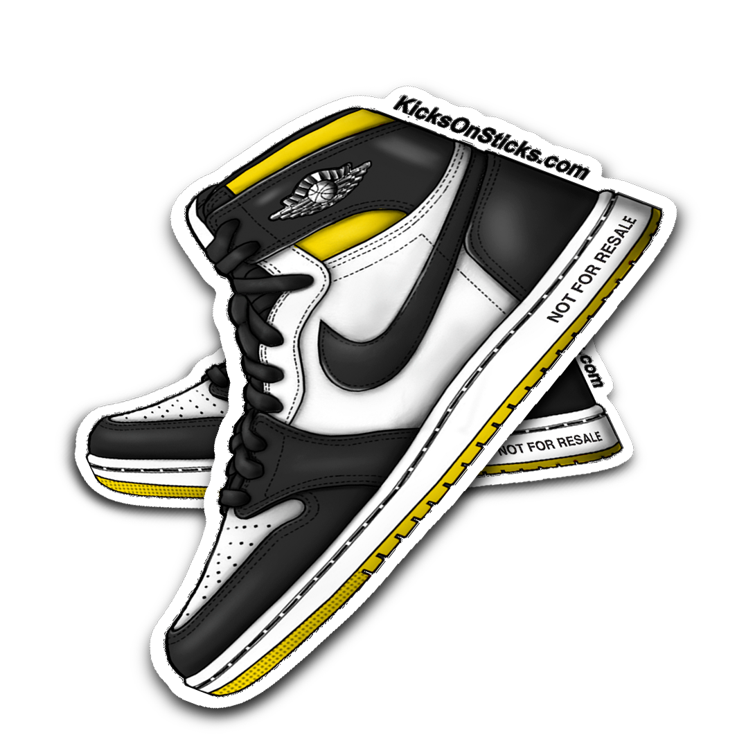 Jordan 1 "Not For Resale Yellow" Sneaker Sticker