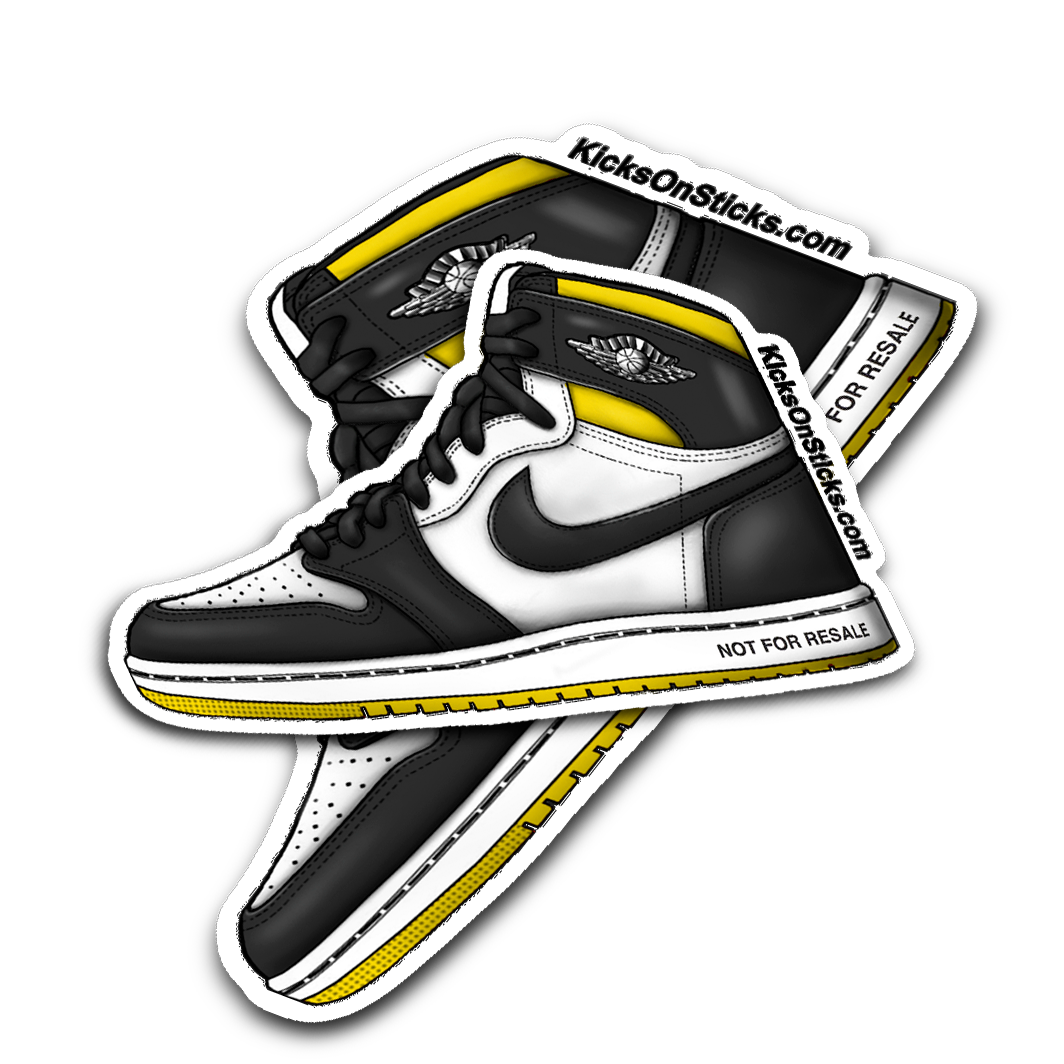 Jordan 1 "Not For Resale Yellow" Sneaker Sticker